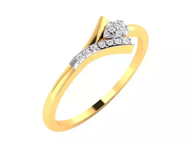 Women Band Ring 3dm render detail