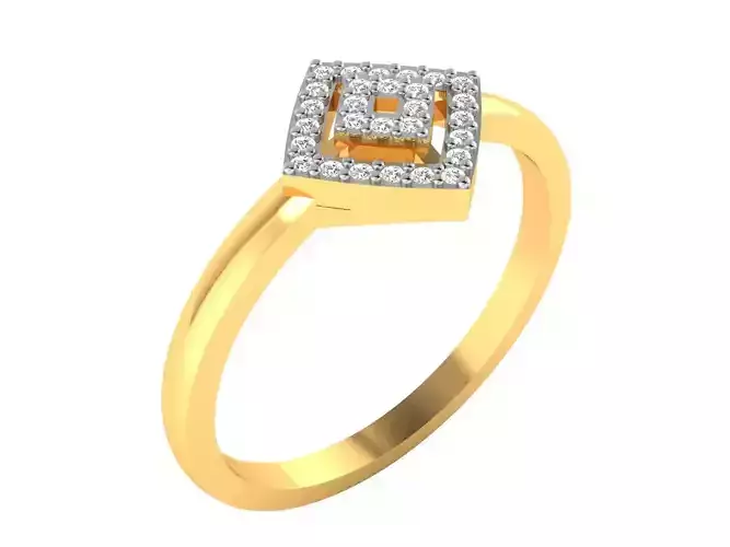 Women solitaire ring 3dm render detail 
