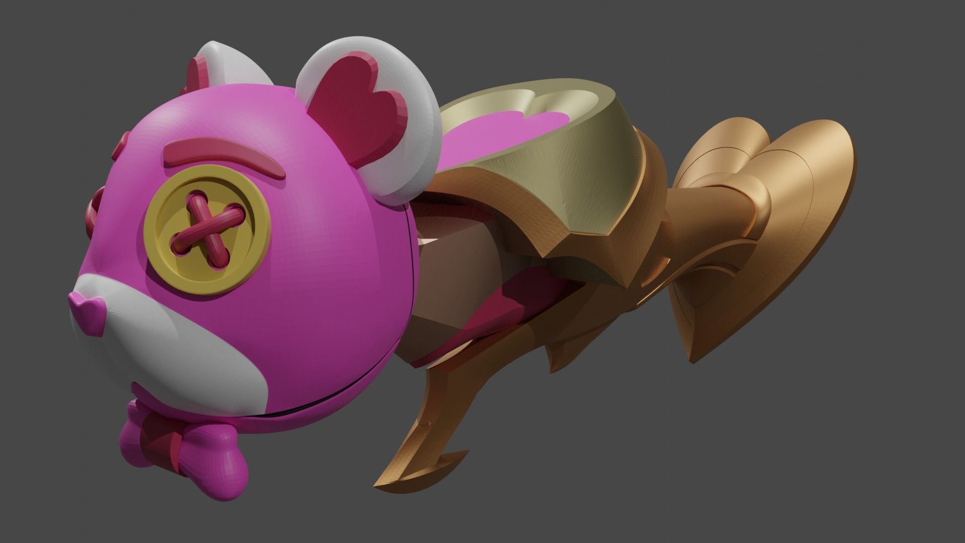 heartseeker jinx fishbones gun  League of Legends  for printing 3D print model_2