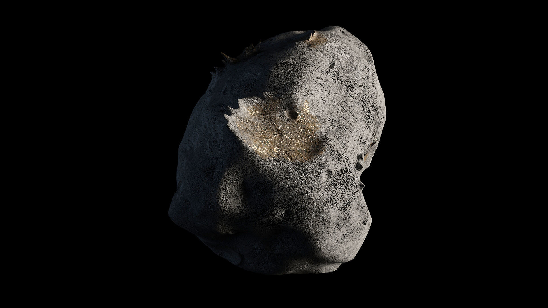 Asteroid 16 Psyche Low-poly 3D model_12