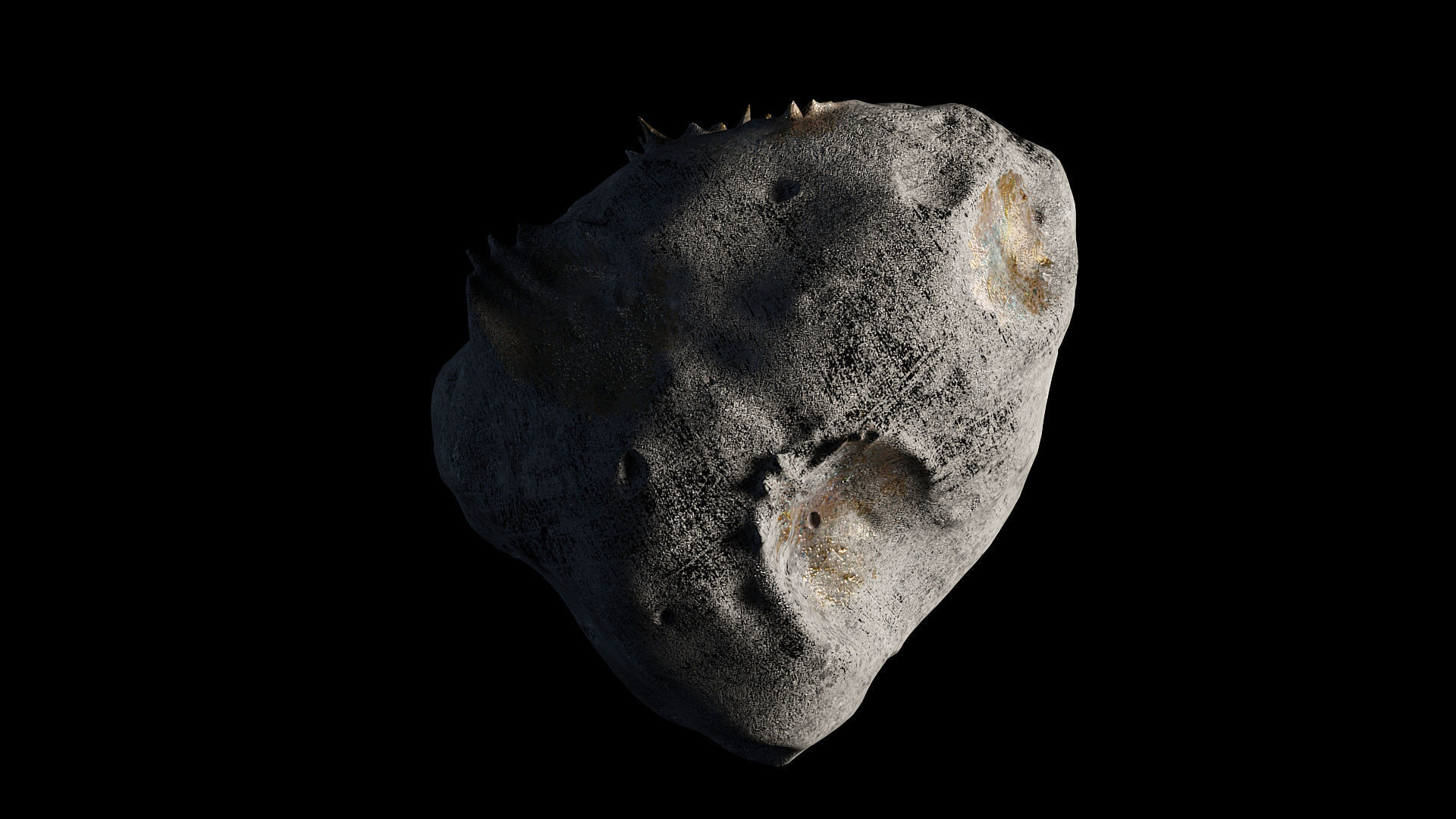 Asteroid 16 Psyche Low-poly 3D model_15