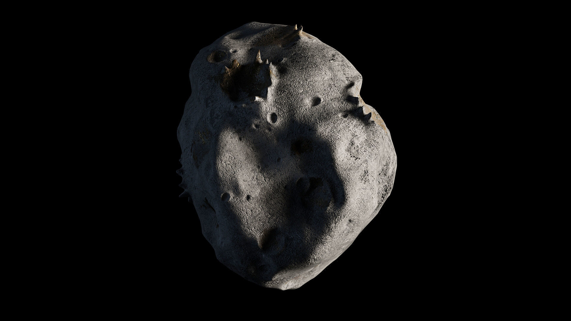 Asteroid 16 Psyche Low-poly 3D model_7