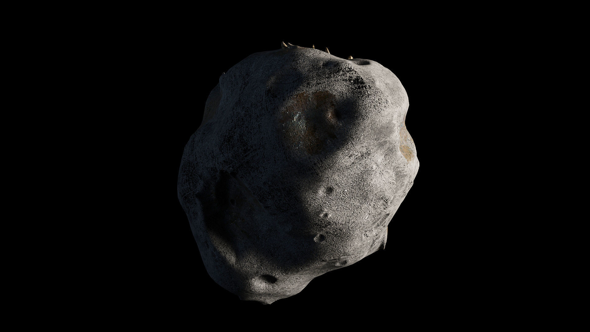Asteroid 16 Psyche Low-poly 3D model_19