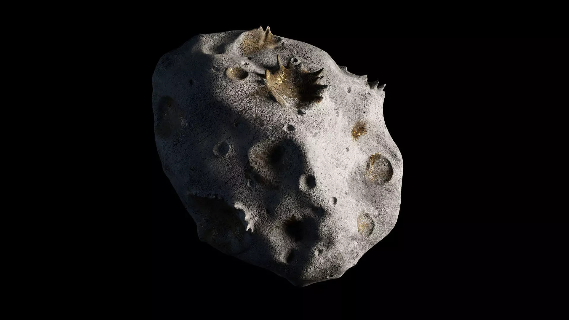 Asteroid 16 Psyche Low-poly 3D model_0