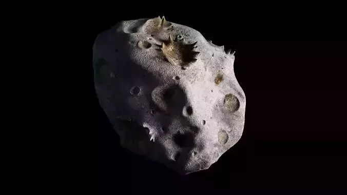Asteroid 16 Psyche Low-poly 3D model