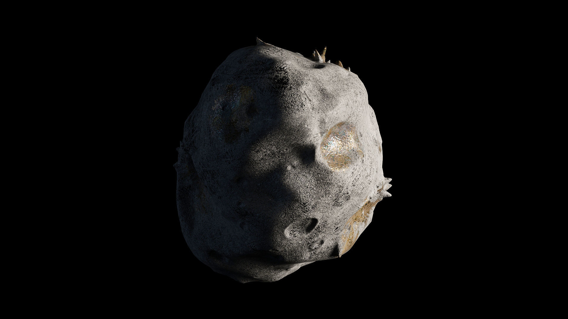 Asteroid 16 Psyche Low-poly 3D model_21