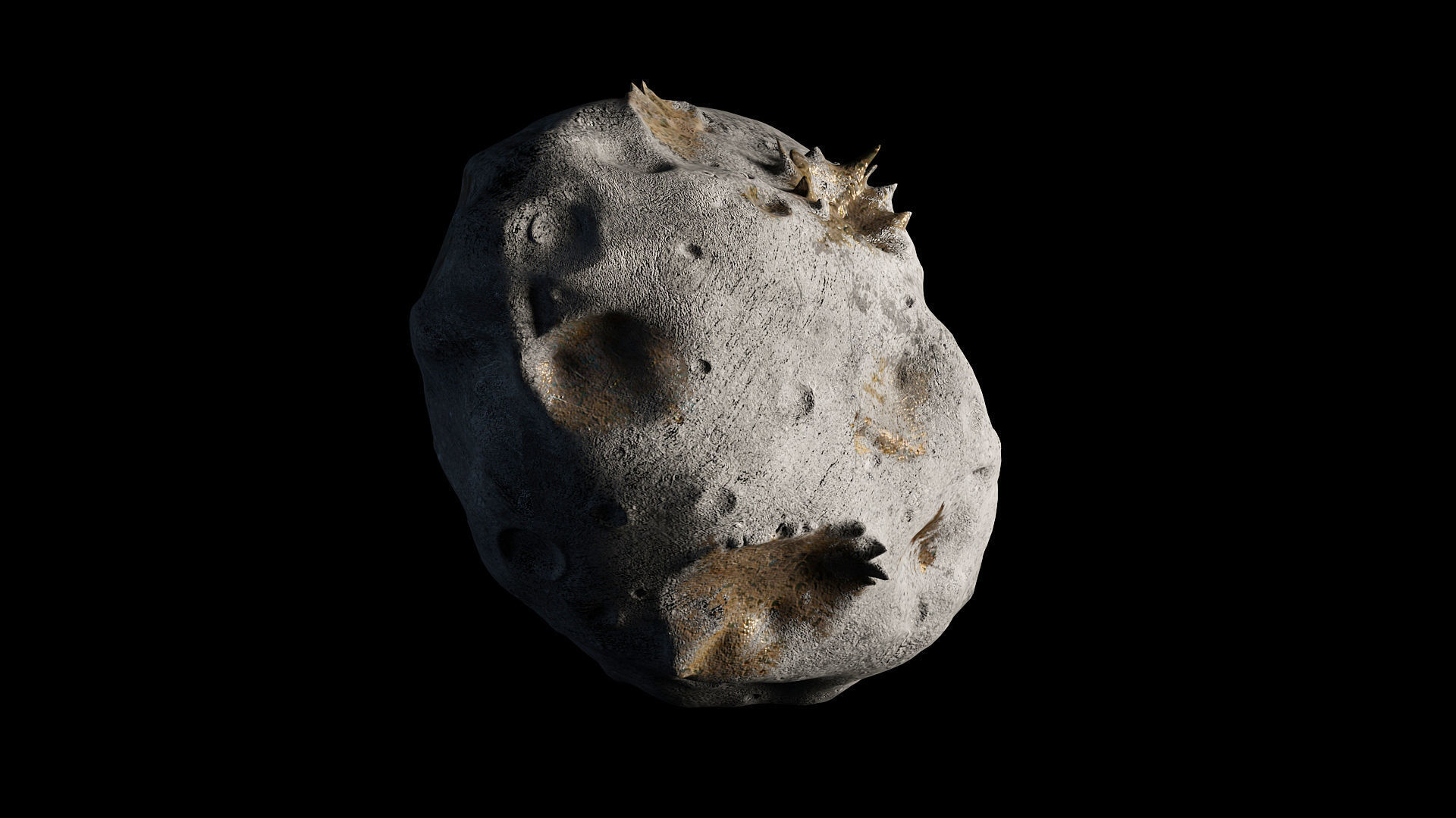 Asteroid 16 Psyche Low-poly 3D model_24