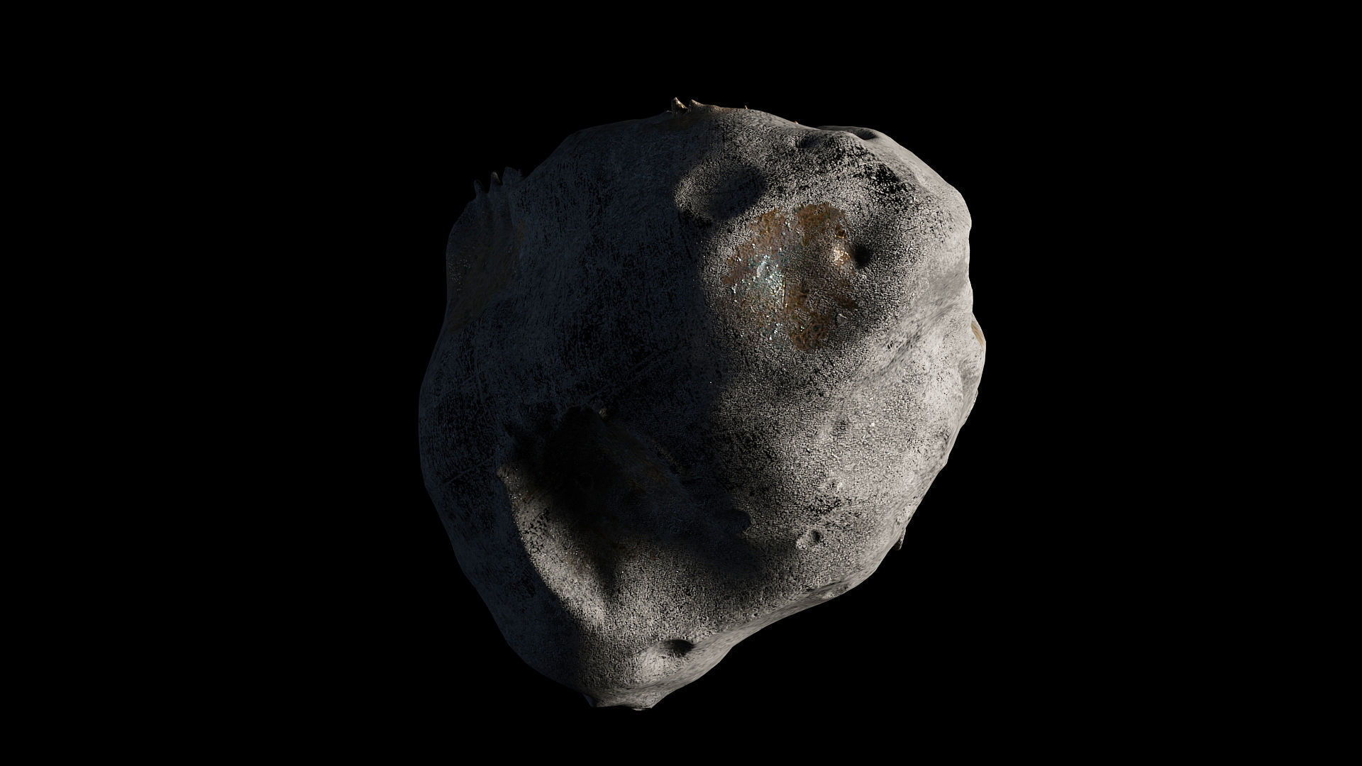 Asteroid 16 Psyche Low-poly 3D model_18