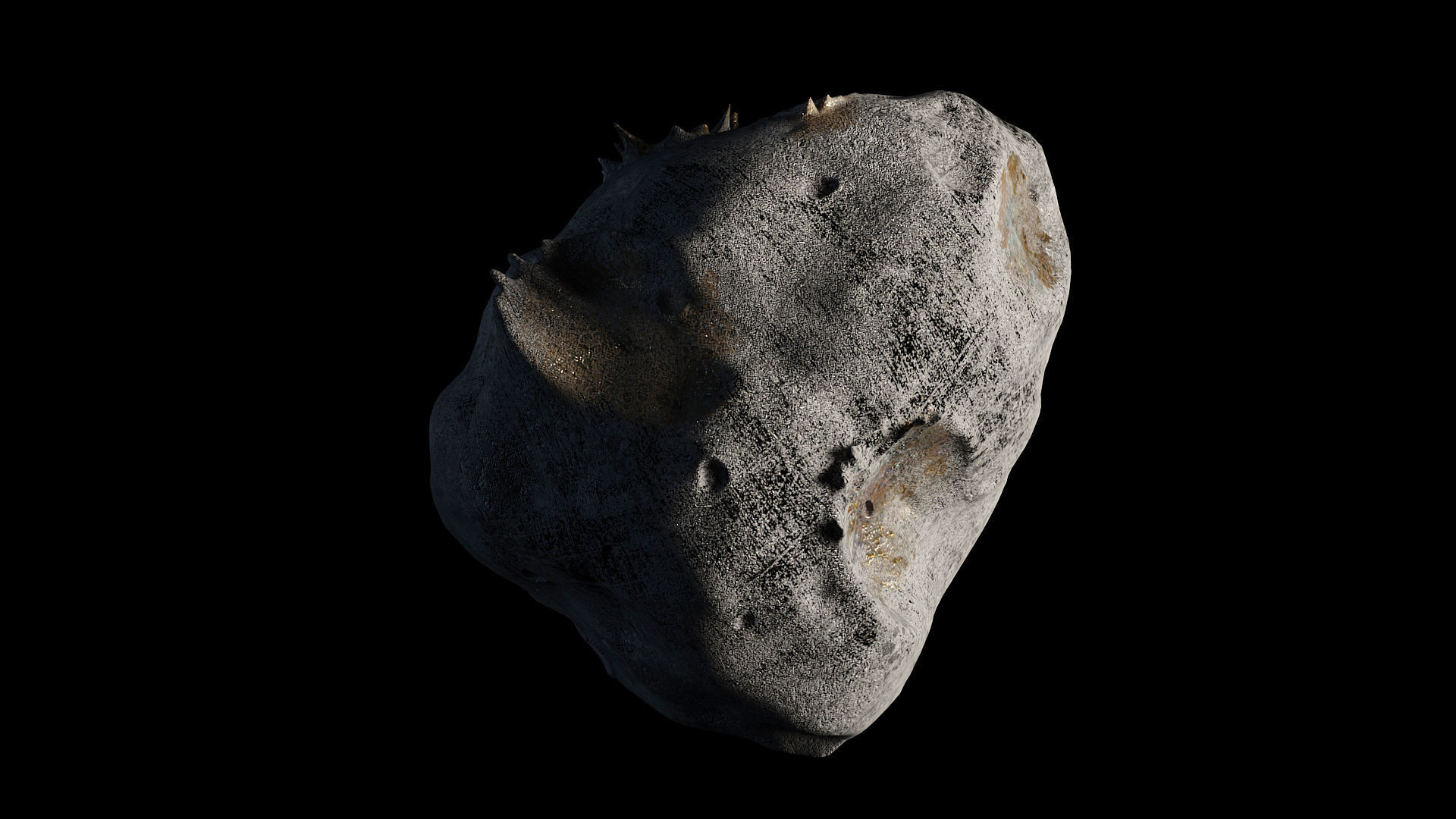 Asteroid 16 Psyche Low-poly 3D model_14