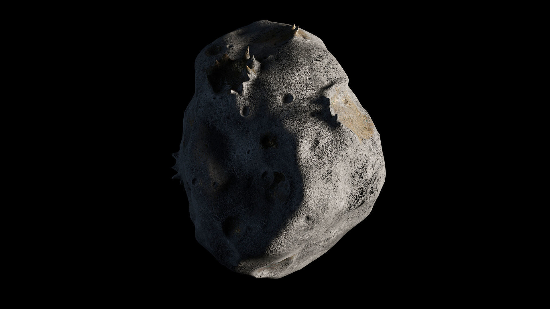 Asteroid 16 Psyche Low-poly 3D model_8