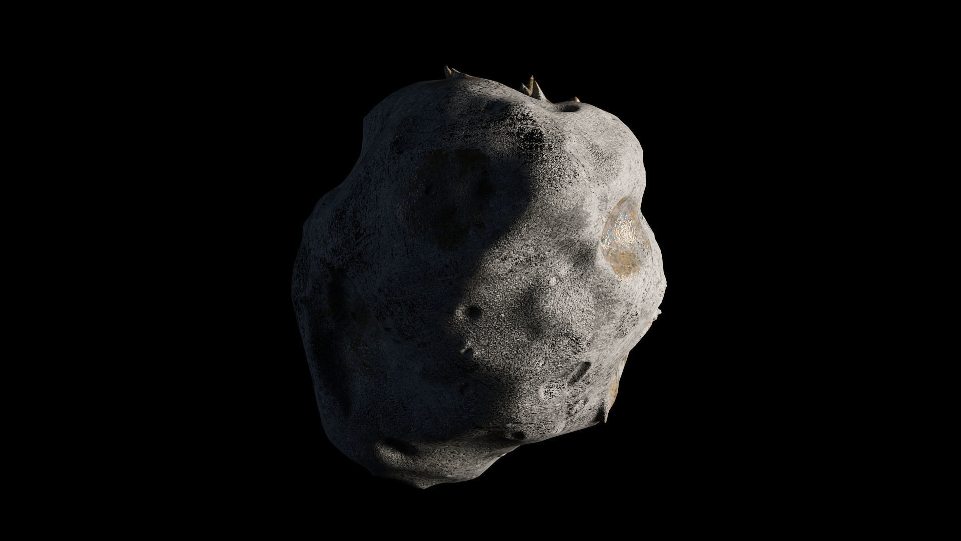 Asteroid 16 Psyche Low-poly 3D model_20