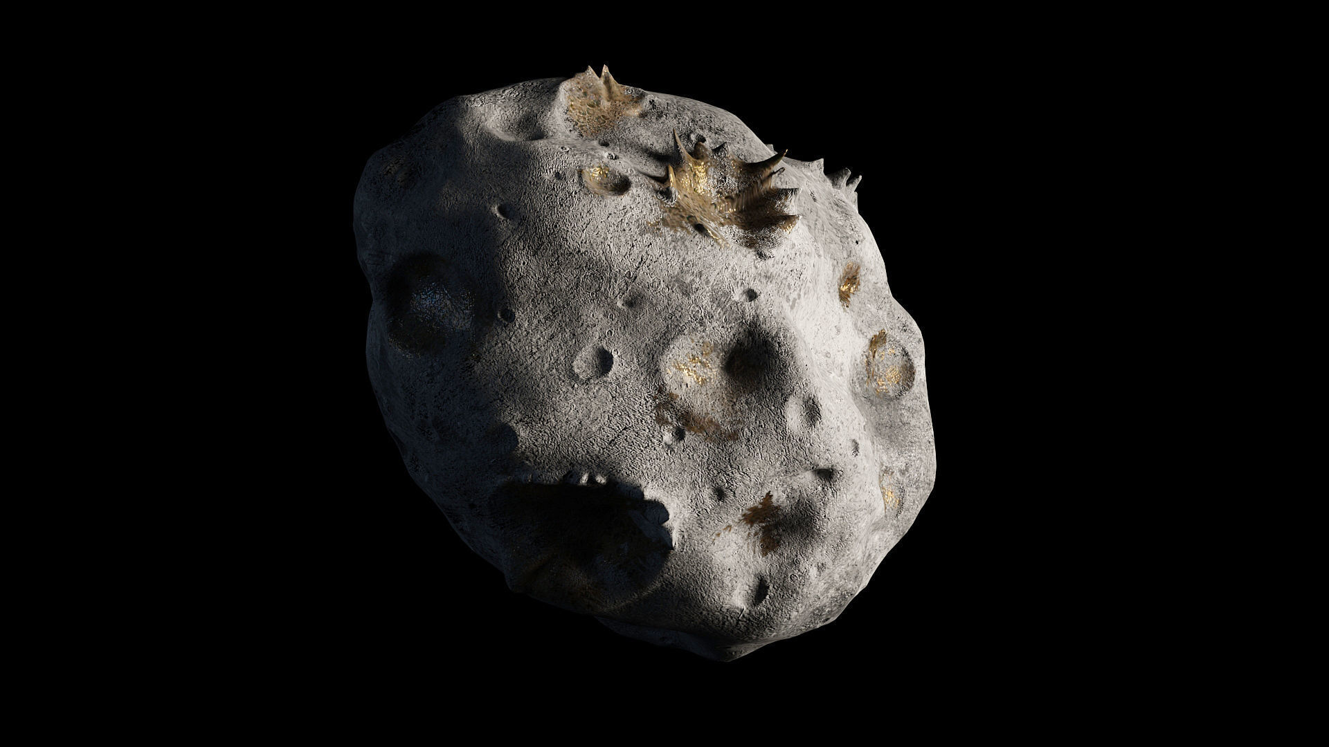 Asteroid 16 Psyche Low-poly 3D model_26