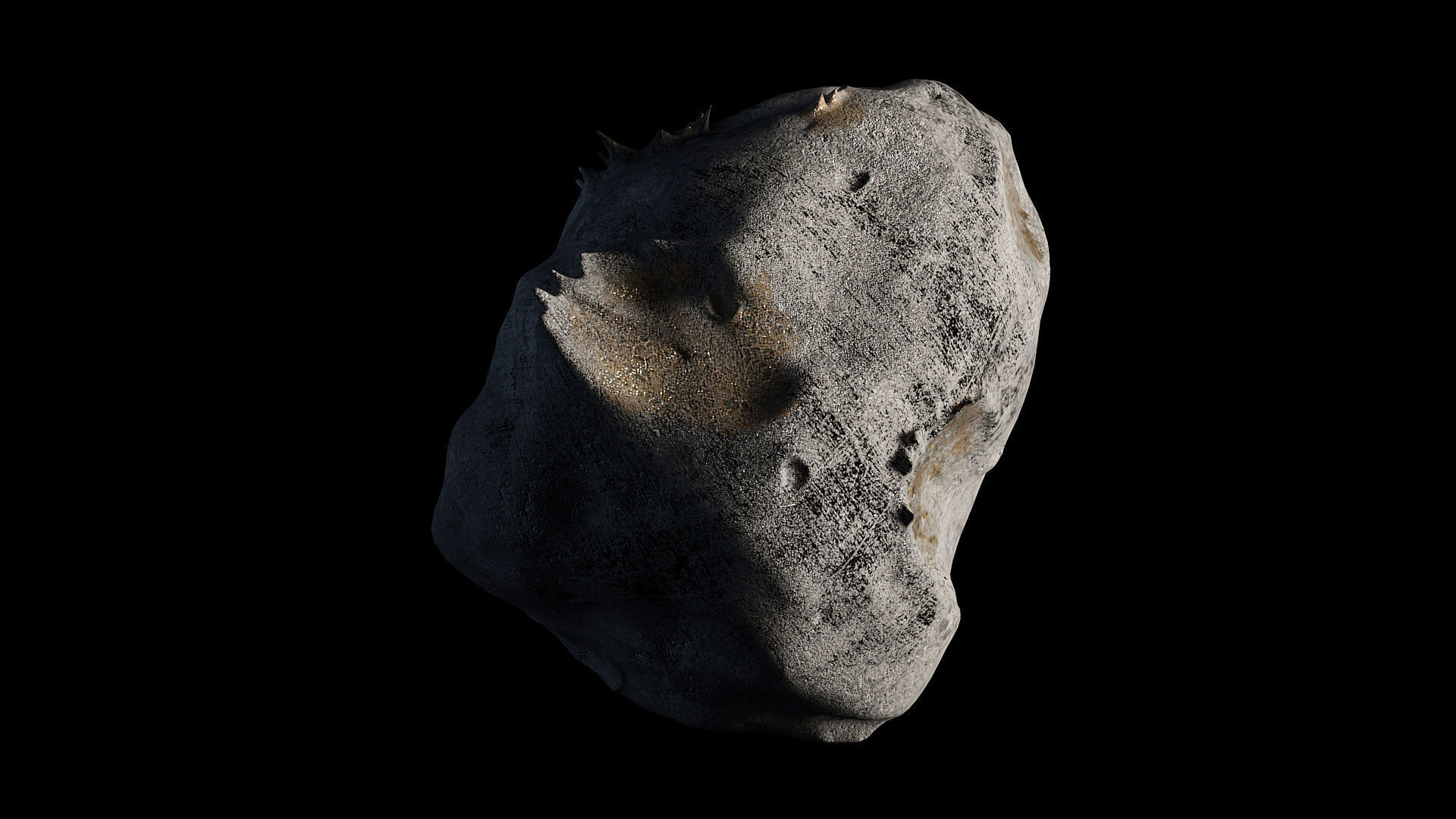 Asteroid 16 Psyche Low-poly 3D model_13