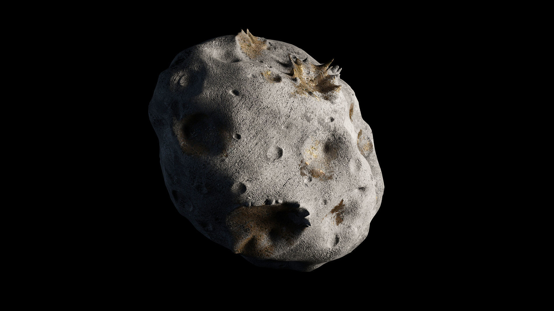 Asteroid 16 Psyche Low-poly 3D model_25