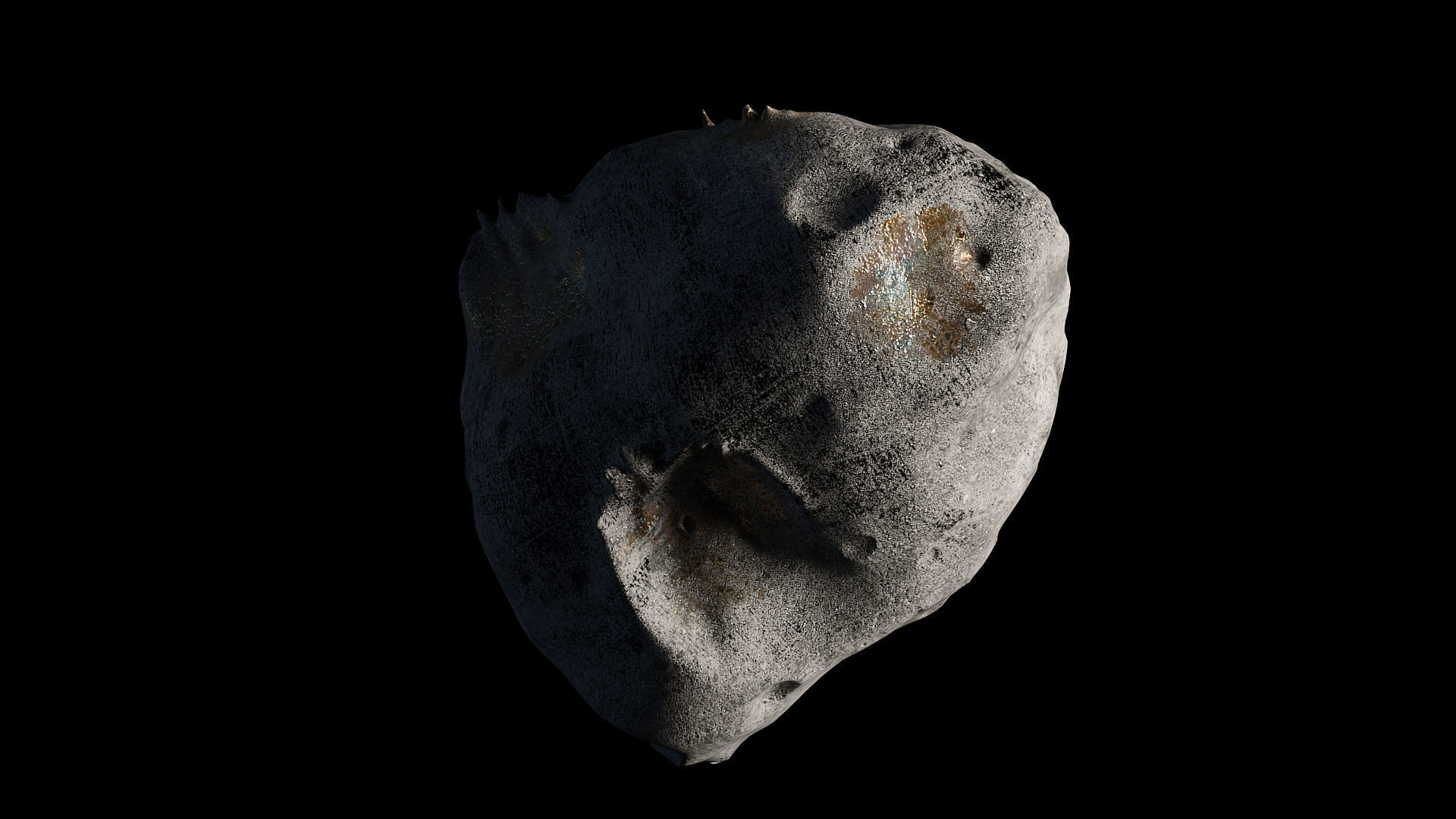 Asteroid 16 Psyche Low-poly 3D model_17