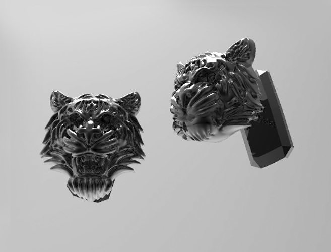 TIGER Cufflinks 3D print model