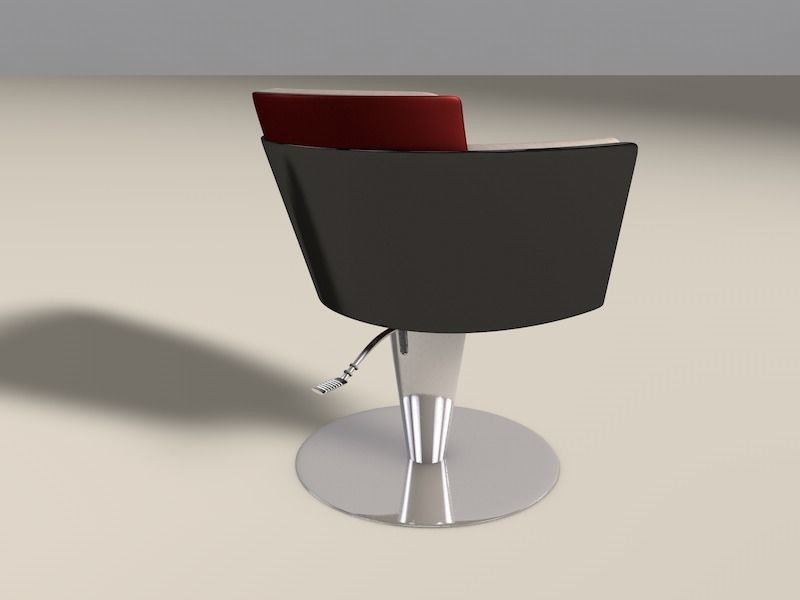 Barber Chair 3D model_2