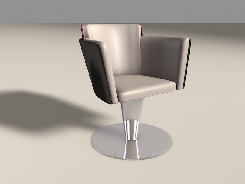 Barber Chair 3D model_3