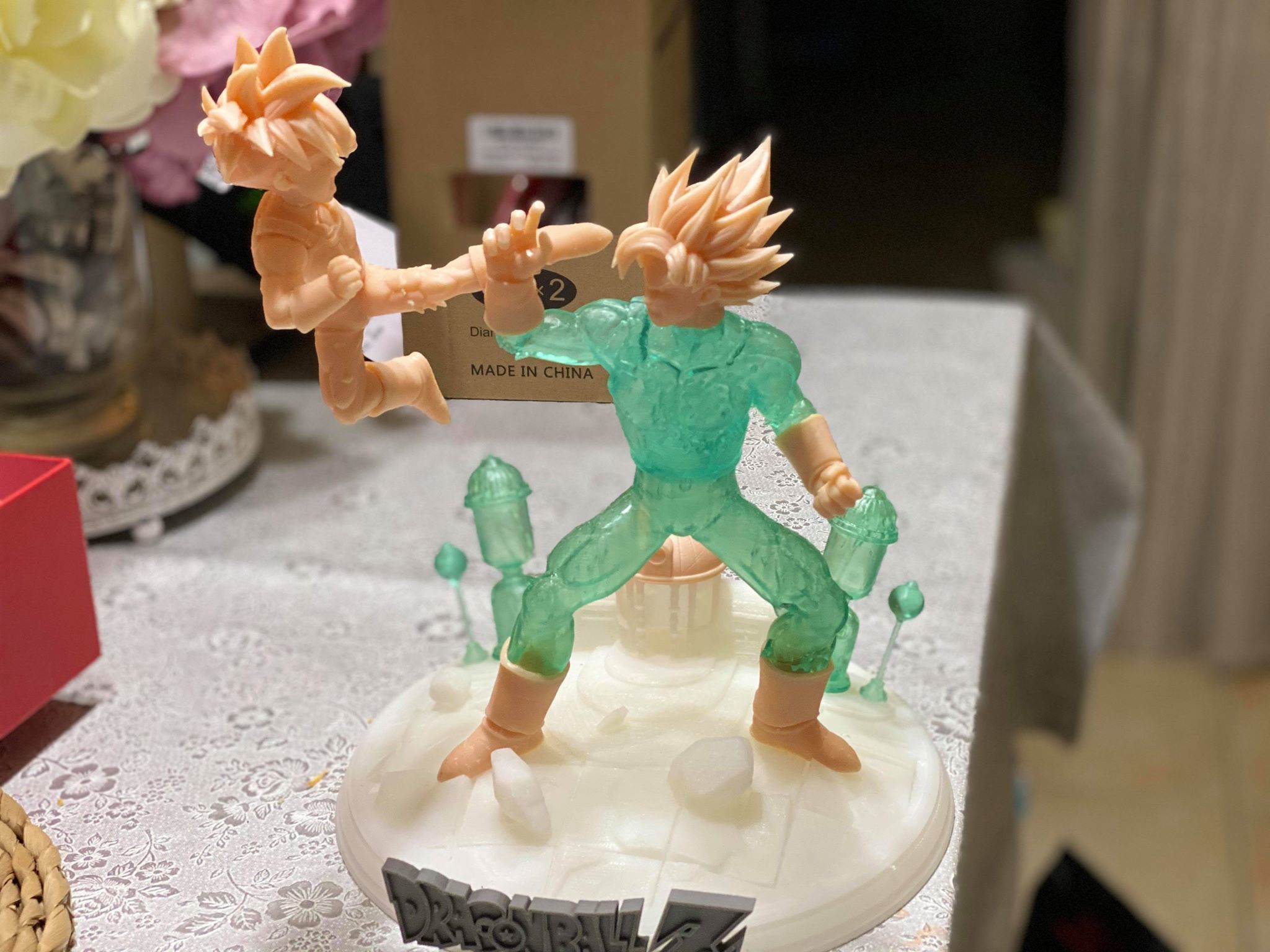 Goku vs Gohan training at hyperbolic time chamber diorama 3D print model_5