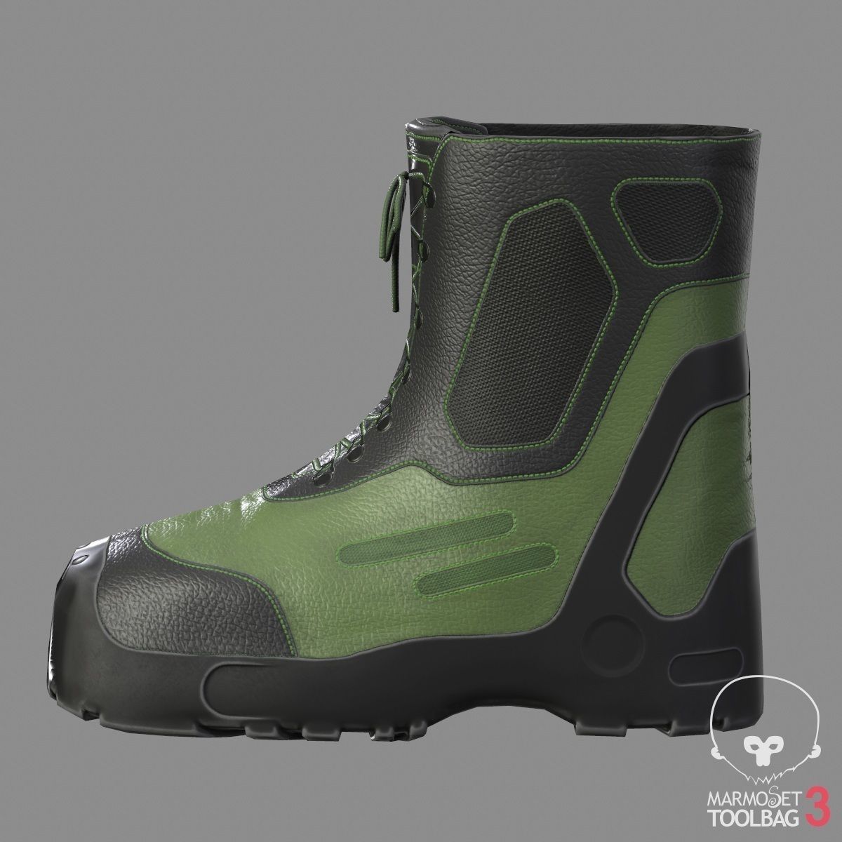 Tactical Boots VX500 Low-poly 3D model_2