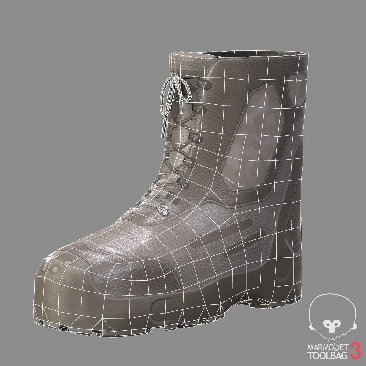 Tactical Boots VX500 Low-poly 3D model_23