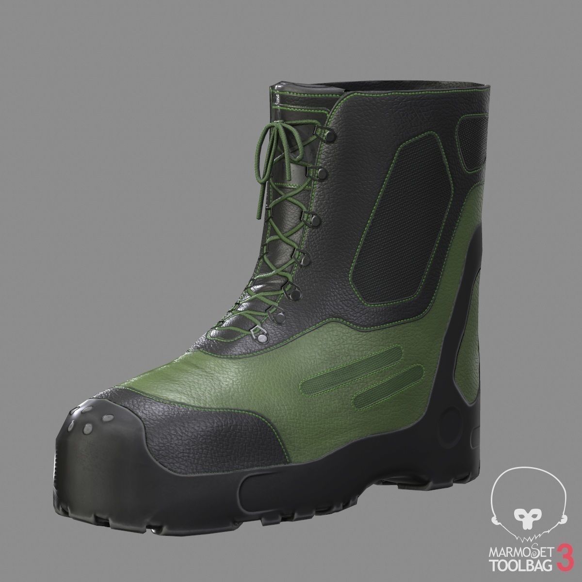 Tactical Boots VX500 Low-poly 3D model_3