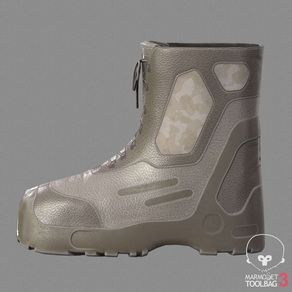 Tactical Boots VX500 Low-poly 3D model_17