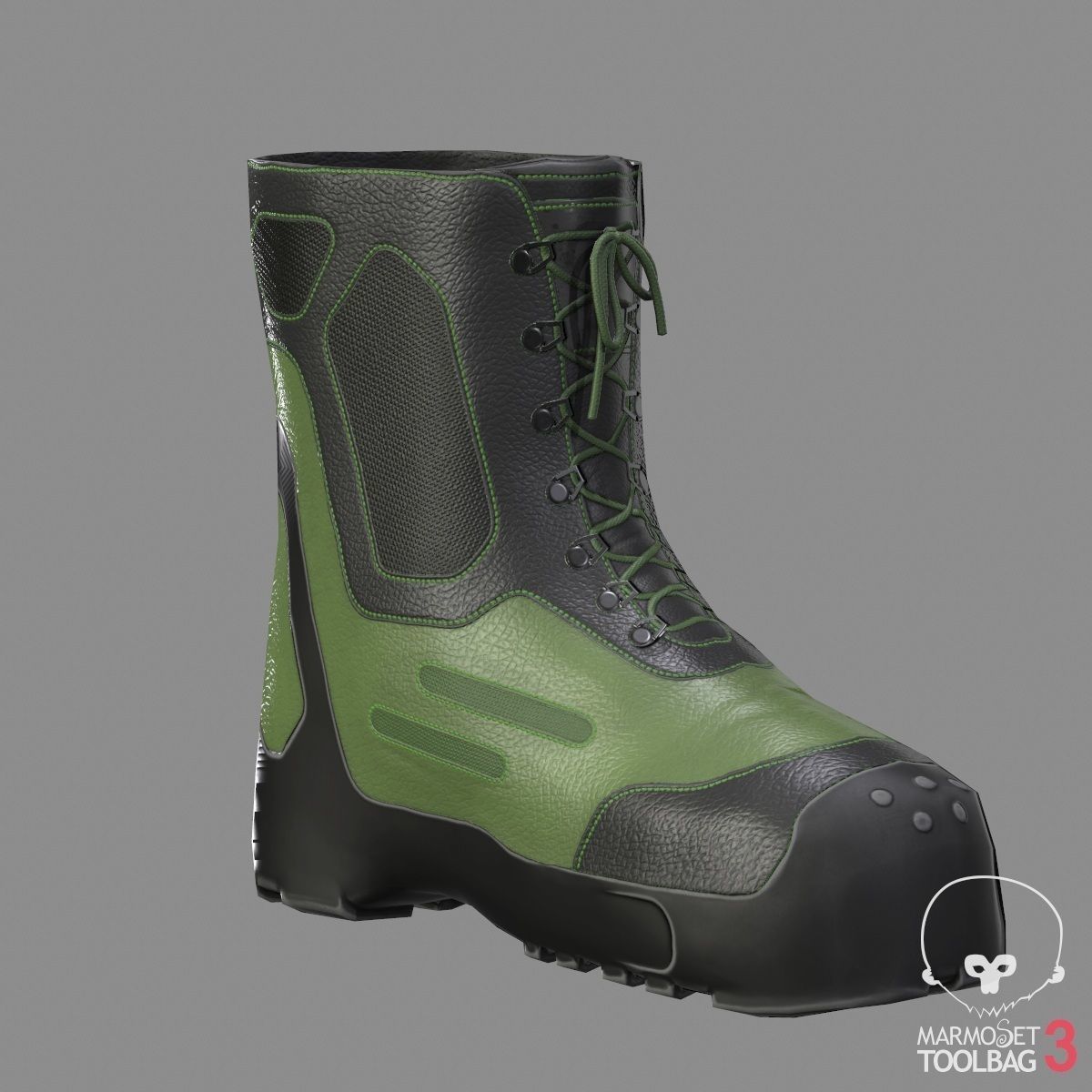 Tactical Boots VX500 Low-poly 3D model_4