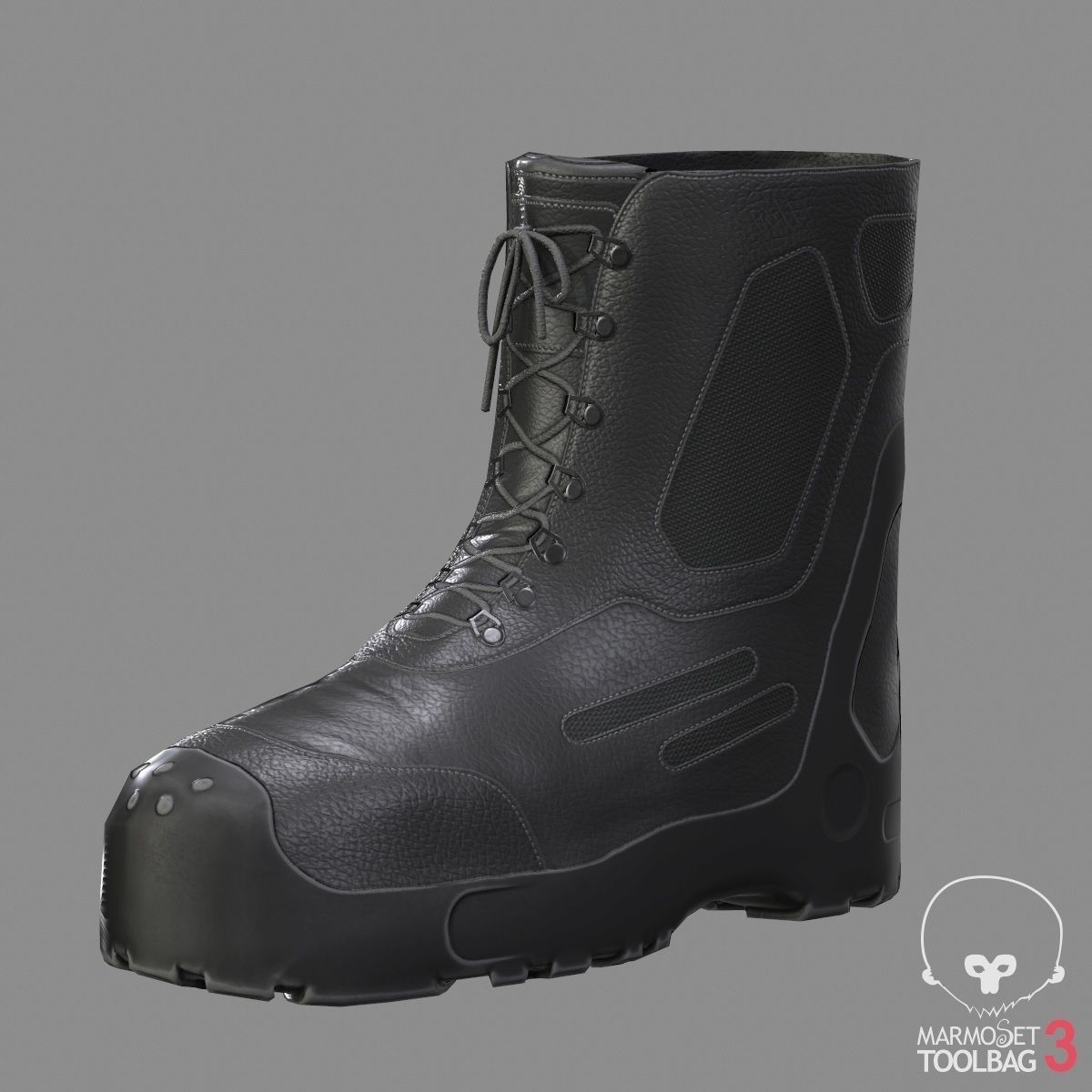 Tactical Boots VX500 Low-poly 3D model_11