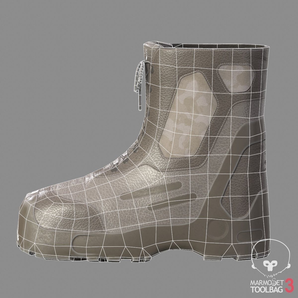 Tactical Boots VX500 Low-poly 3D model_21