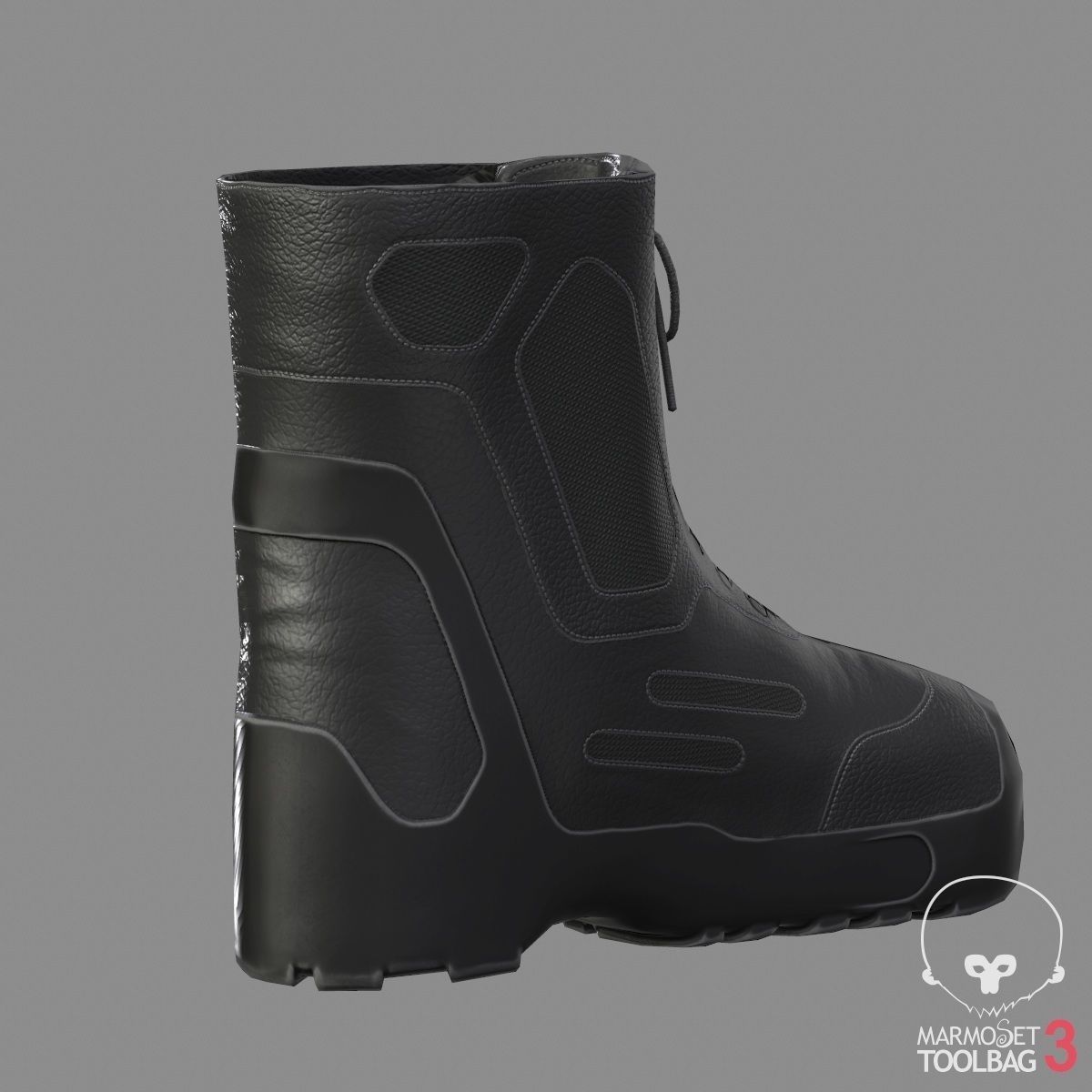 Tactical Boots VX500 Low-poly 3D model_13