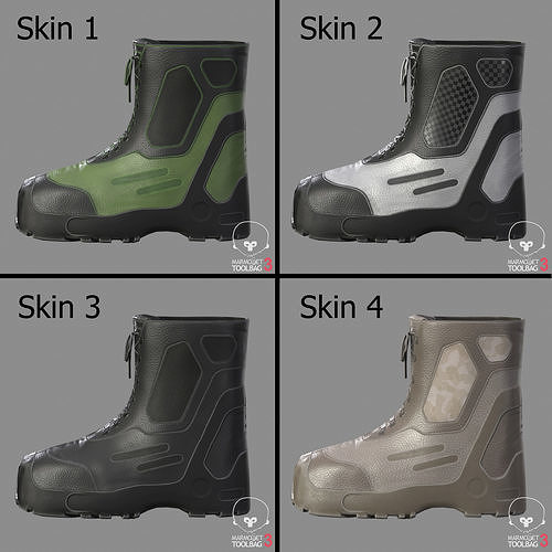 Tactical Boots VX500 Low-poly 3D model