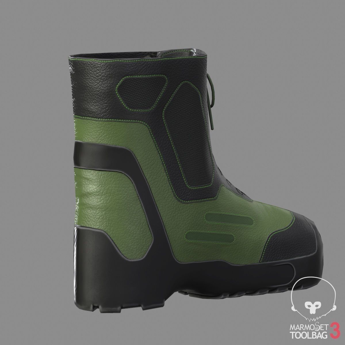 Tactical Boots VX500 Low-poly 3D model_5
