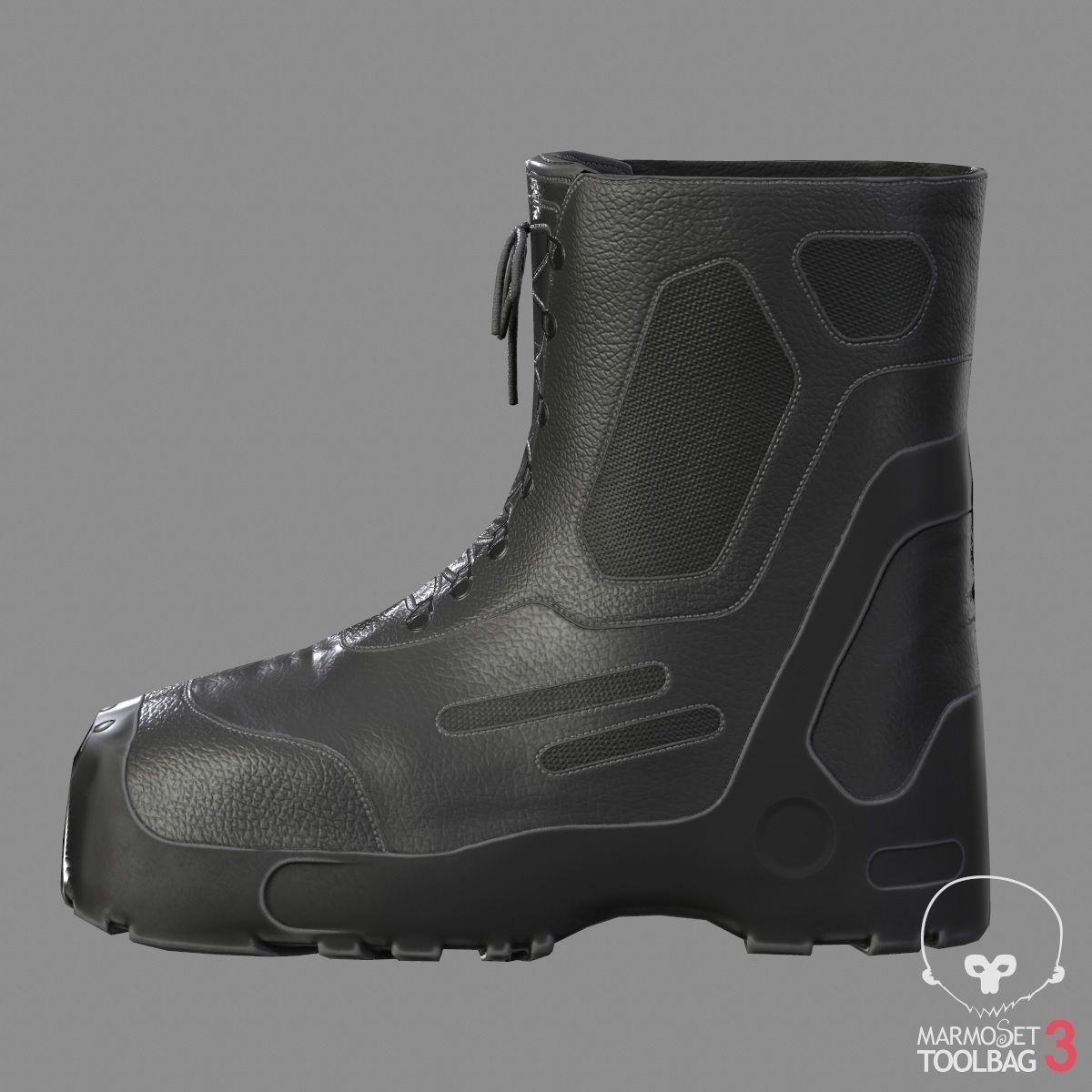 Tactical Boots VX500 Low-poly 3D model_10