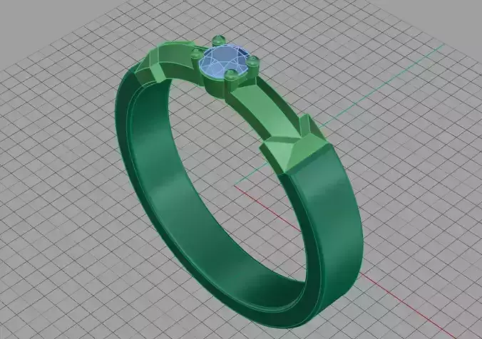 Tiffany Co T True Diamond Link Ring 4mm width 3D print model