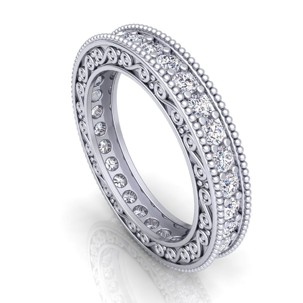 Fancy Woman Ring 3D print model_11