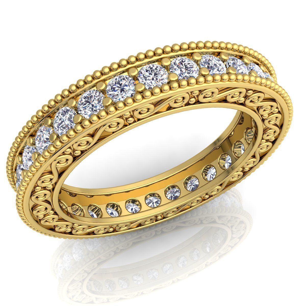 Fancy Woman Ring 3D print model_1