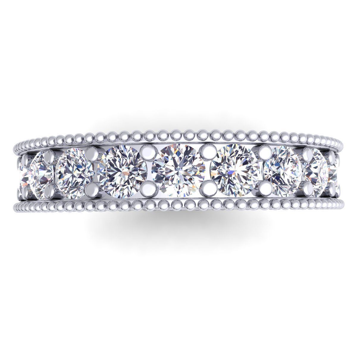 Fancy Woman Diamond Ring  3D print model_8