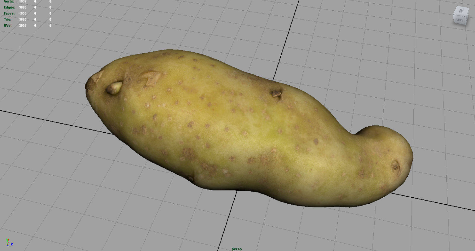 RED POTATOE Low-poly 3D model_2
