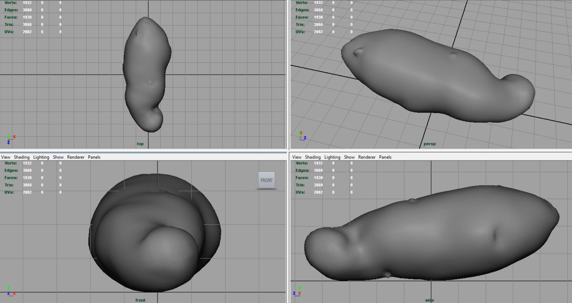 RED POTATOE Low-poly 3D model_7
