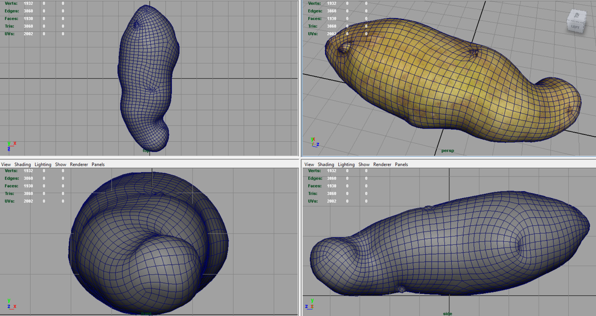 RED POTATOE Low-poly 3D model_8