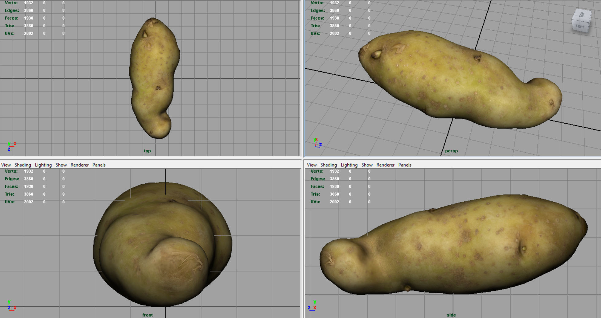 RED POTATOE Low-poly 3D model_6
