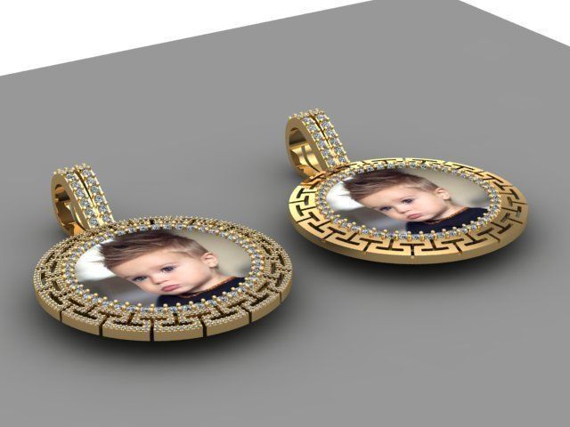 picture pendant chain STL 3D model_6