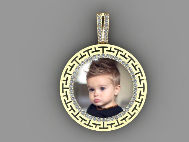 picture pendant chain STL 3D model_3