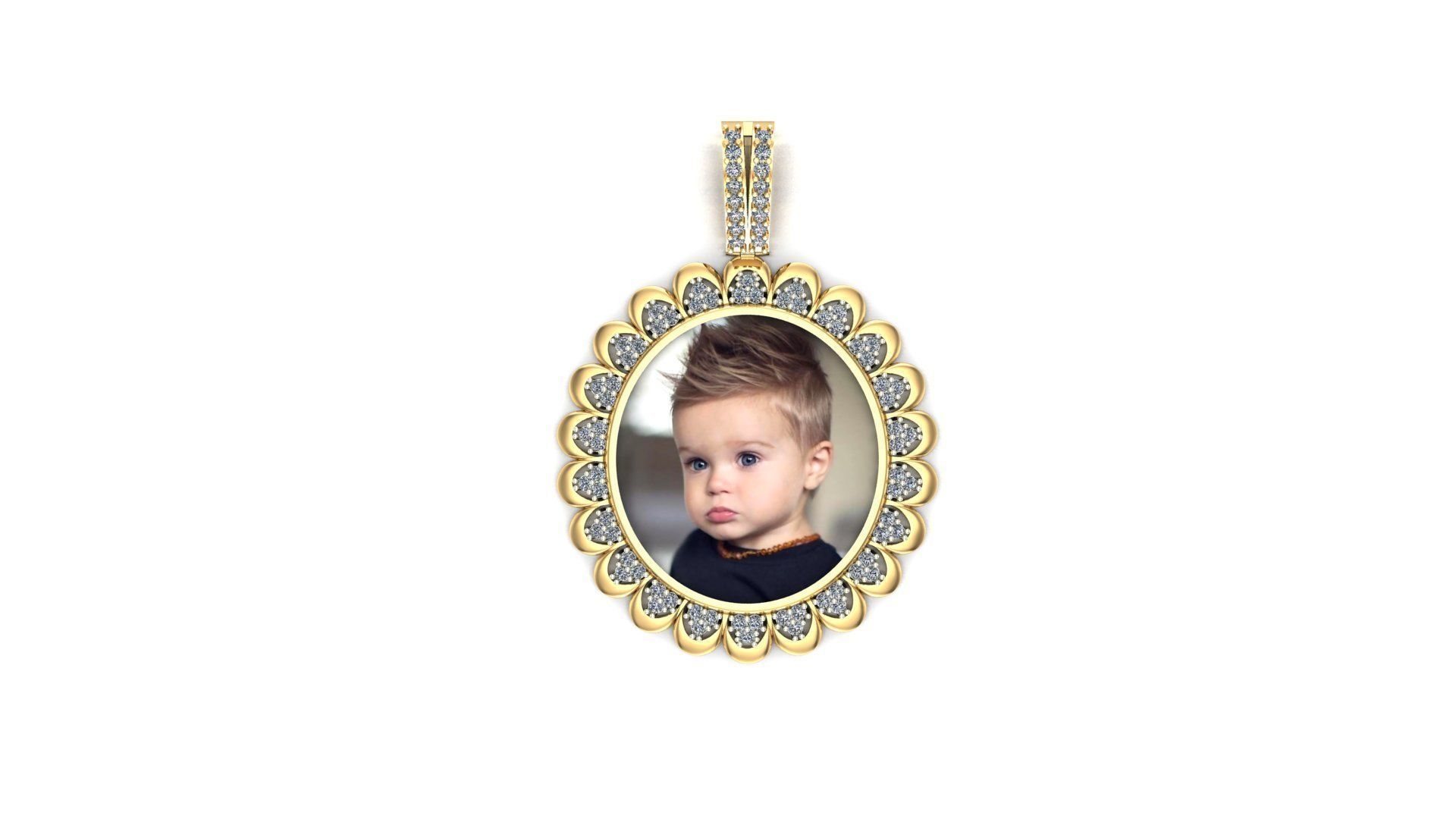 picture pendant chain STL 3D model_2