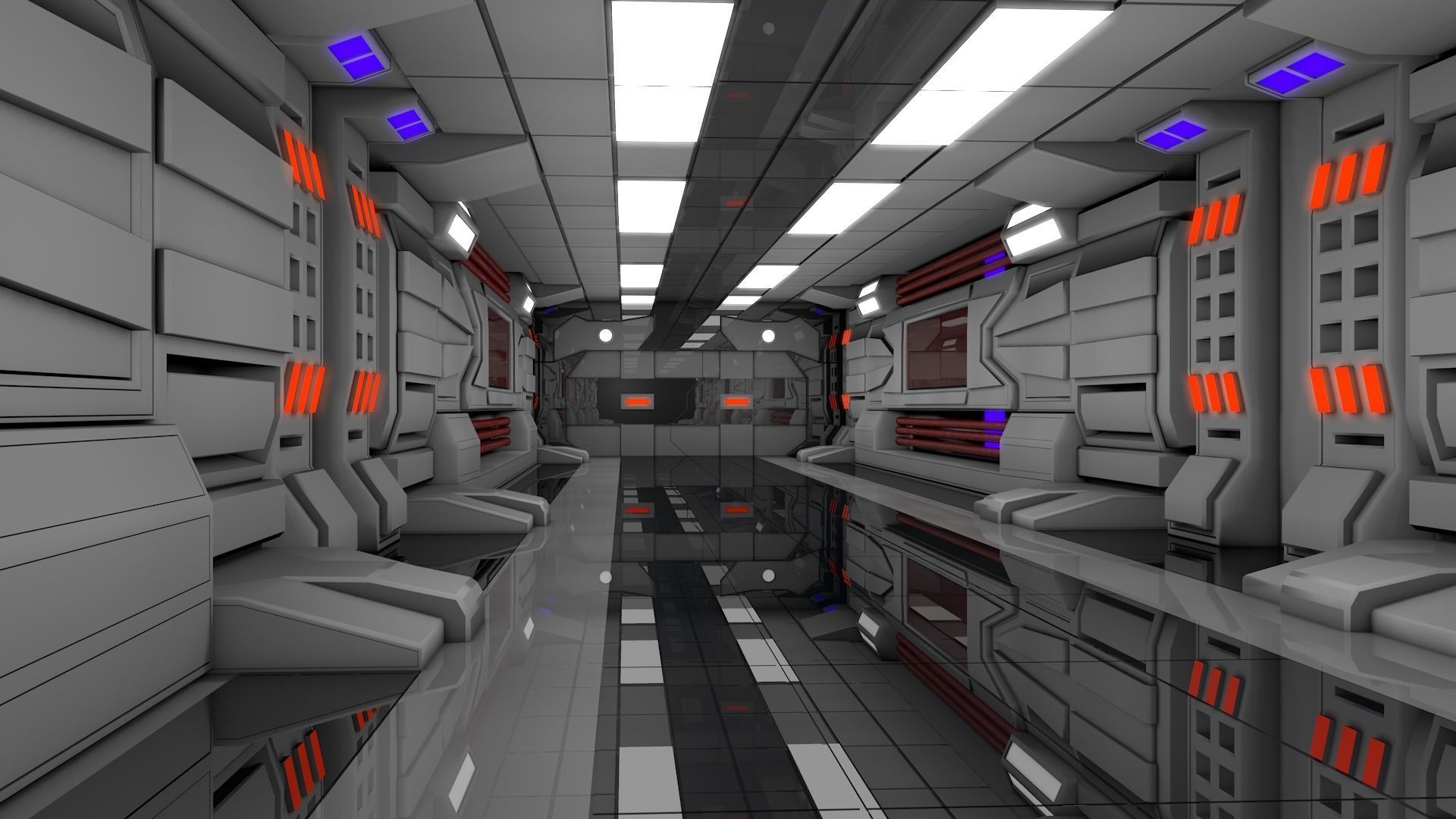 Sci Fi Interior 3D model_3