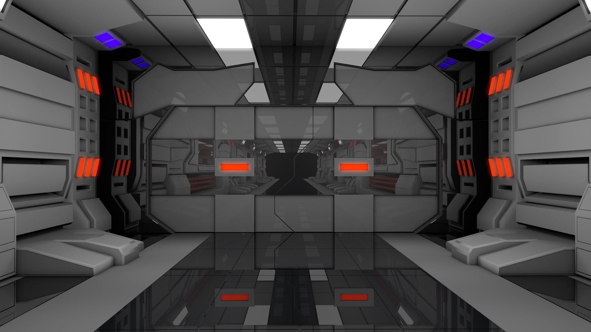 Sci Fi Interior 3D model_7