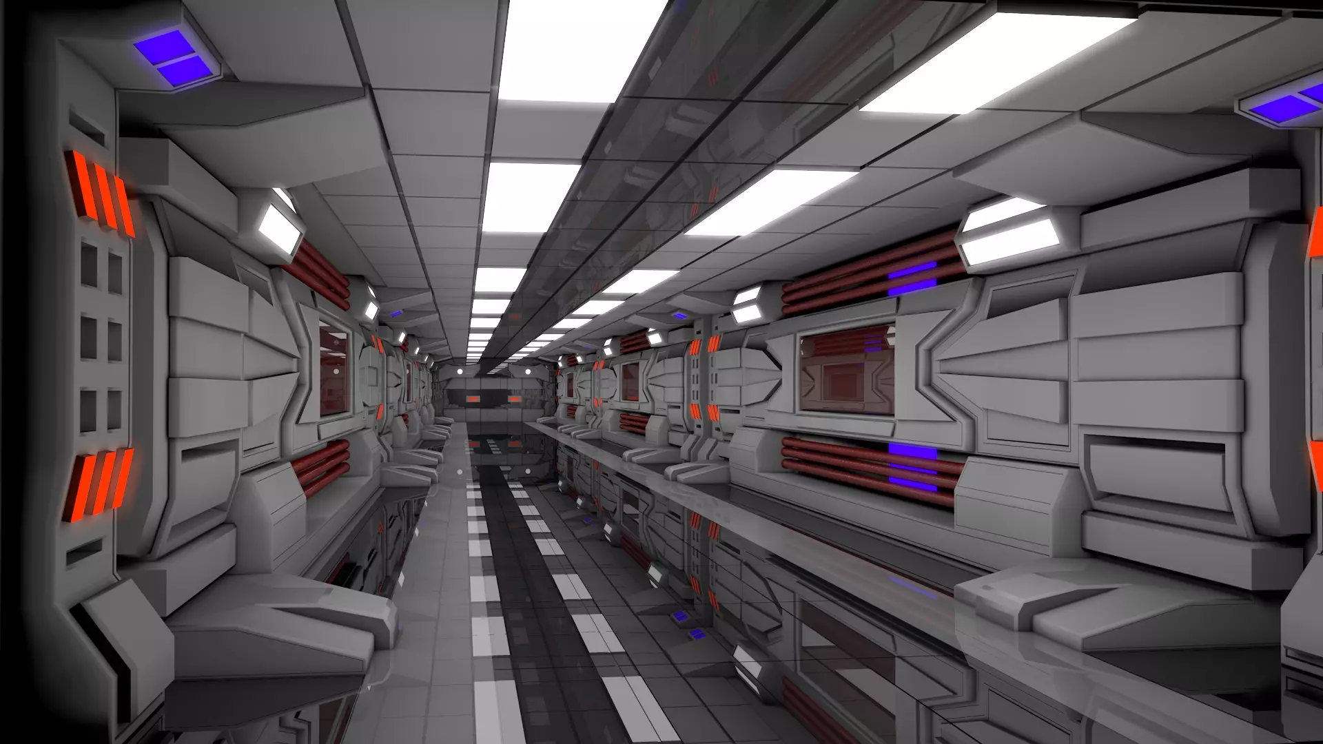 Sci Fi Interior 3D model_0