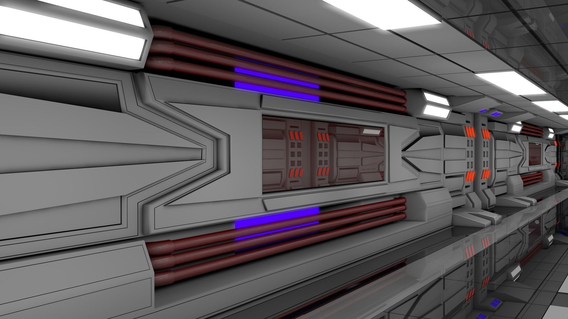 Sci Fi Interior 3D model_6