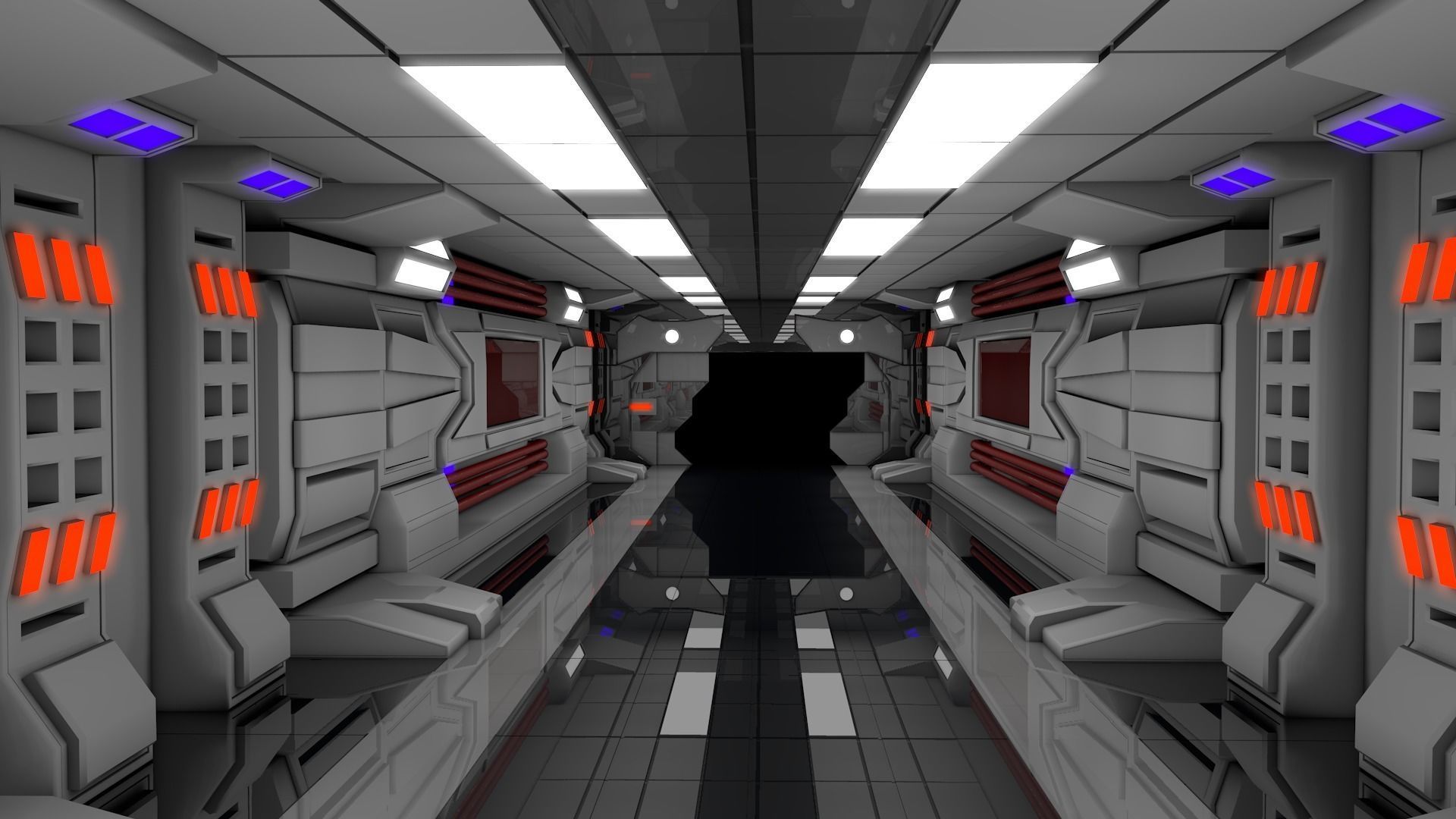 Sci Fi Interior 3D model_5